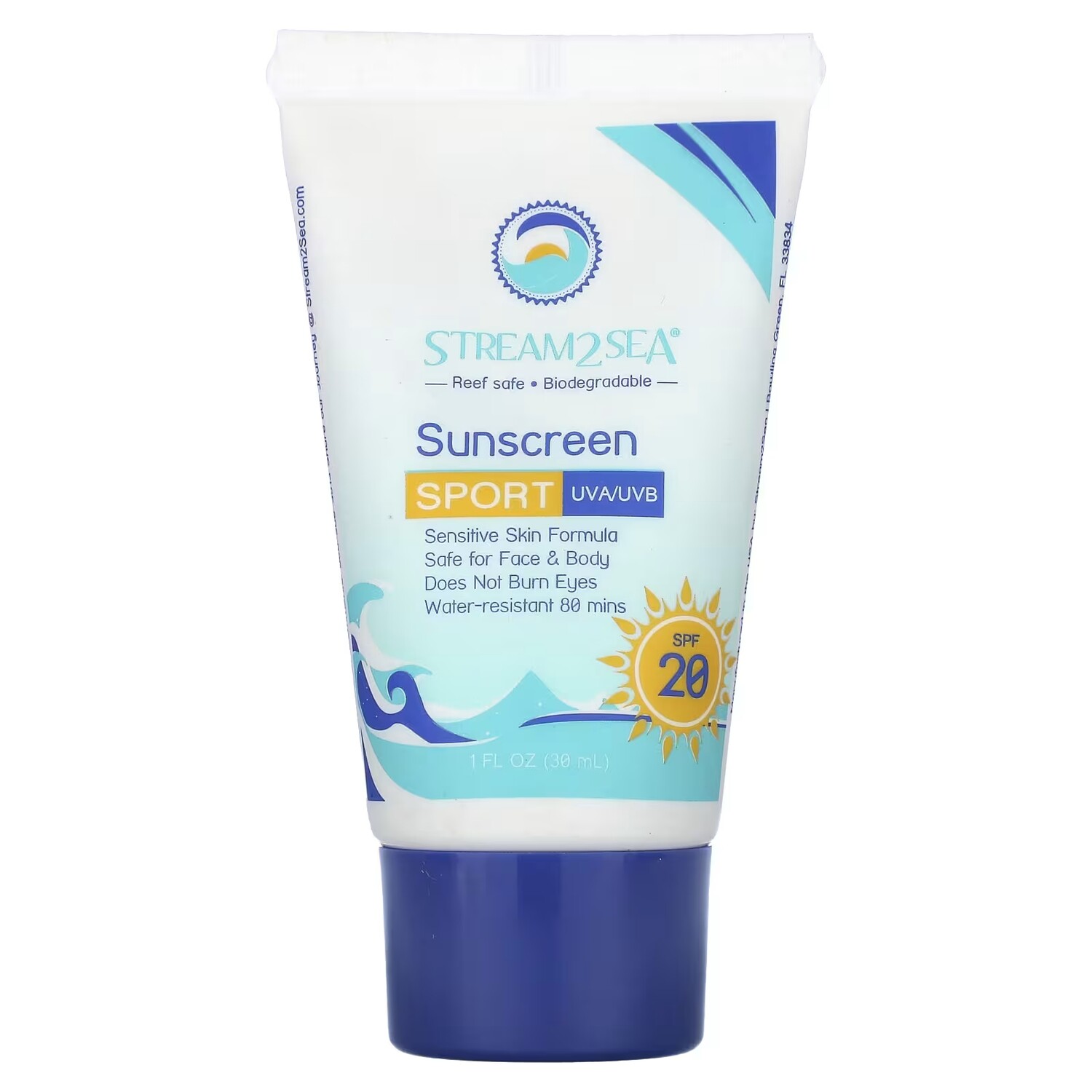 

Солнцезащитный крем Stream2Sea Sunscreen Sport SPF 20, 30 мл
