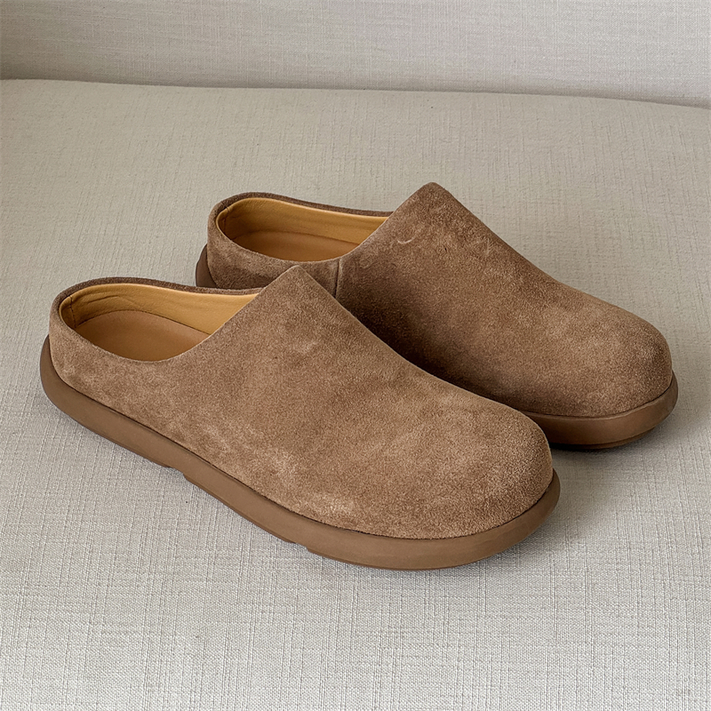 MODENGPAN Унисекс тапочки с закрытым носком бежевые, цвет Beige — фото 3