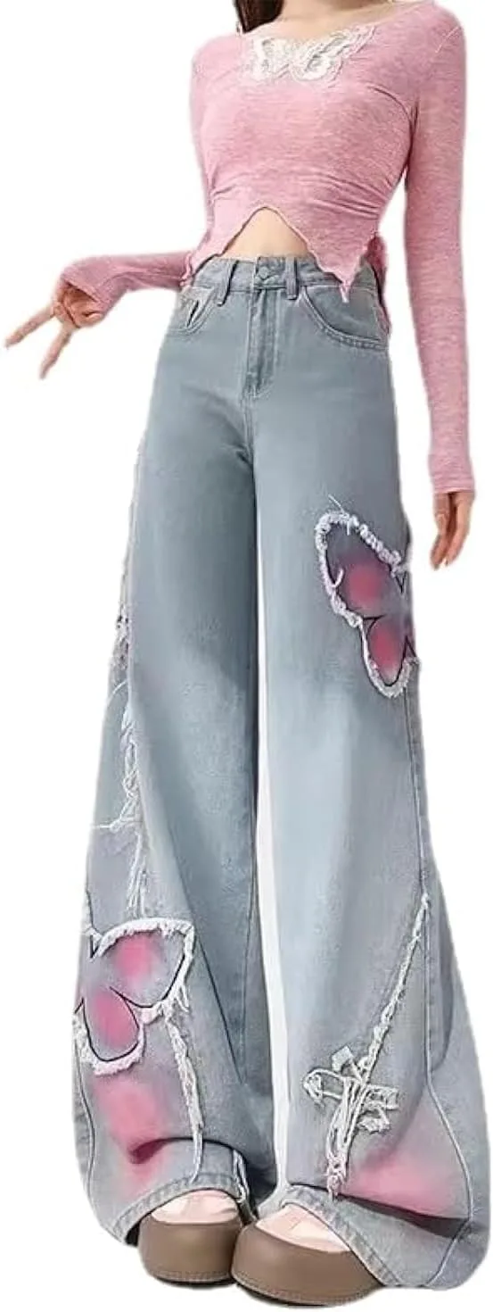 

Винтажные мешковатые джинсы с вышивкой Unisex grhaat