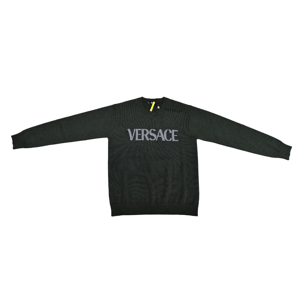 

VERSACE Трикотажный свитер мужской зеленый