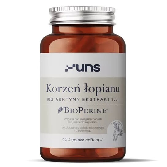 

Uns, 10% экстракт арктина из корня лопуха 10:1, 60 капсул.
