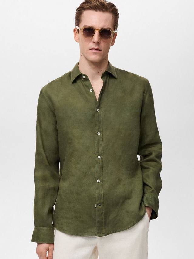 

Рубашка Parrot Linen Regular Fit Mango, Green