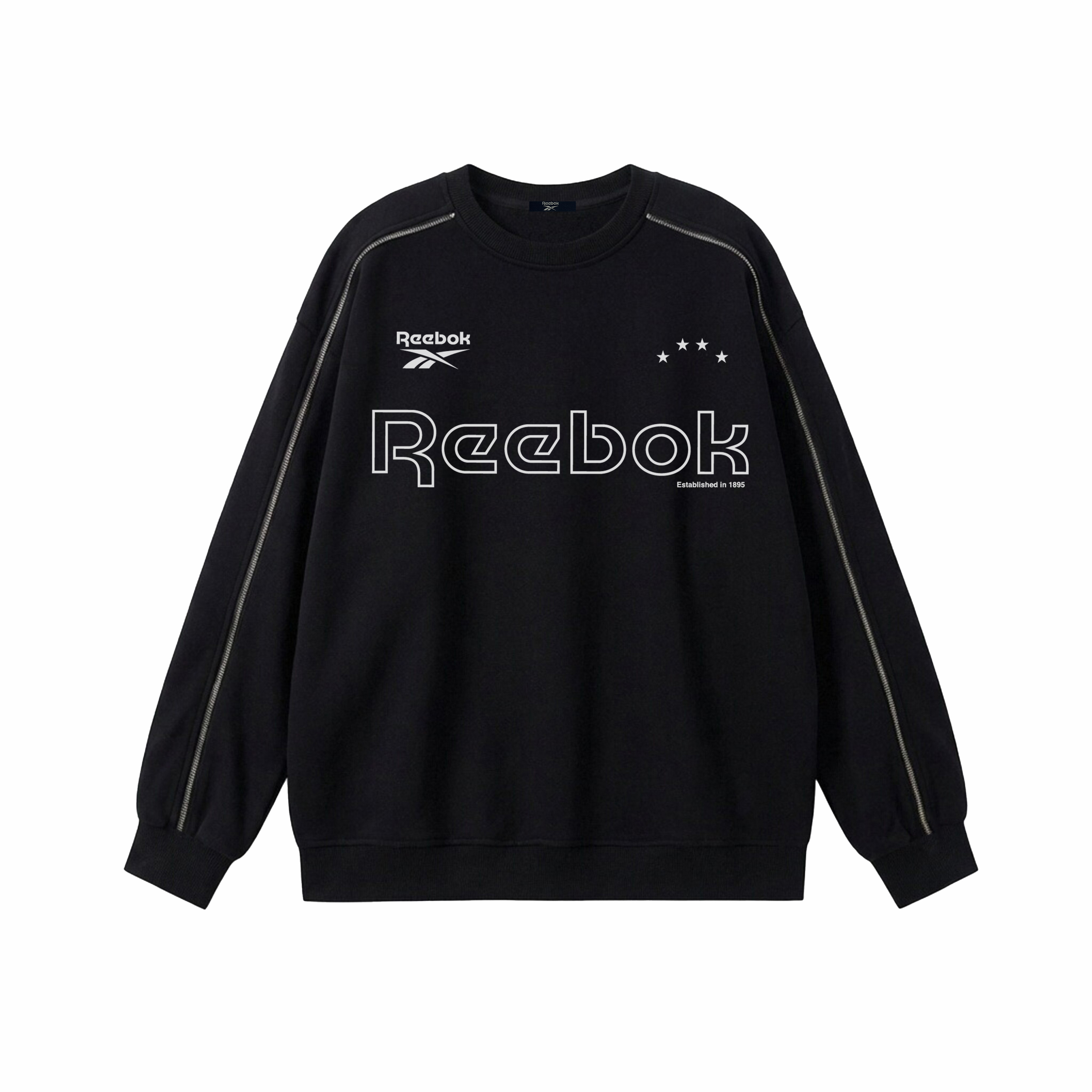 

Свитшот Unisex Crew Neck Moderate Heavyweight Reebok, eco-friendly черный