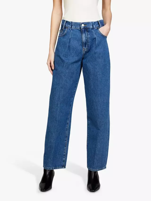 

Джинсы SISLEY Loose Fit Front Pleat, цвет blue denim