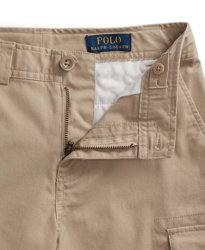Шорты карго из стретч-ткани для мальчиков Big Boys Polo Ralph Lauren, коричневый/бежевый — фото 3