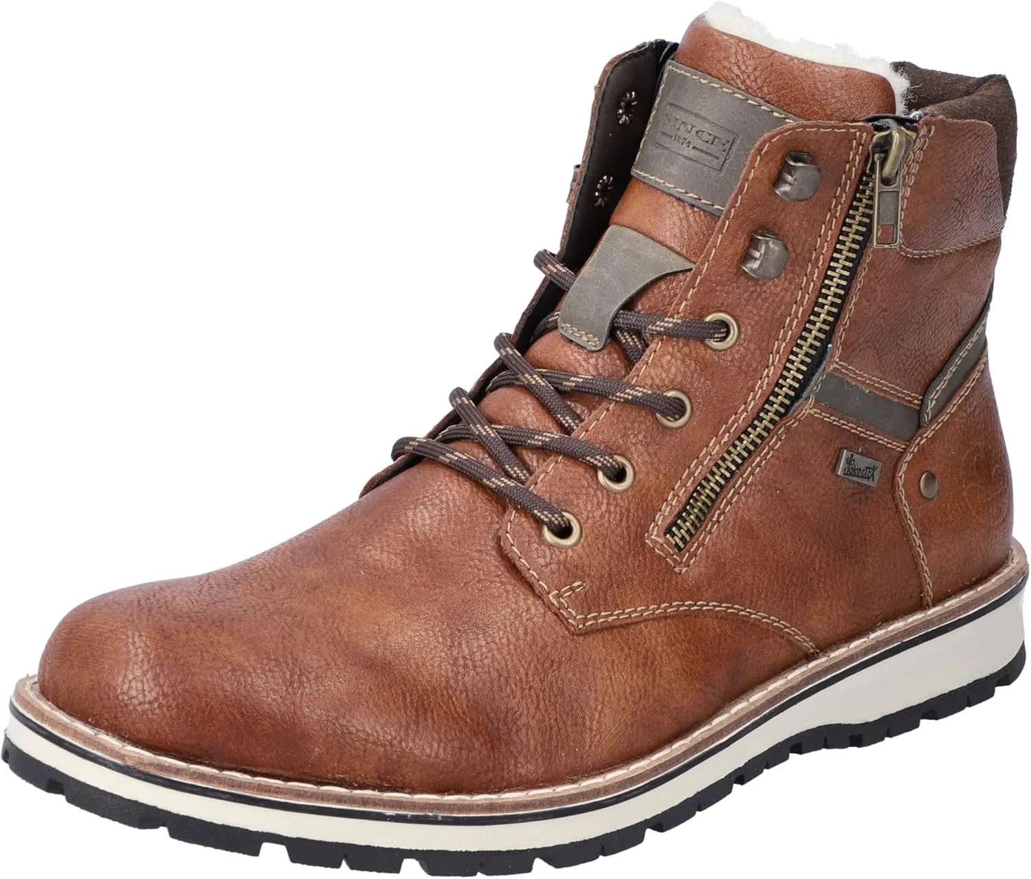 Мужские ботинки Rieker 38425 на шнуровке, Brown