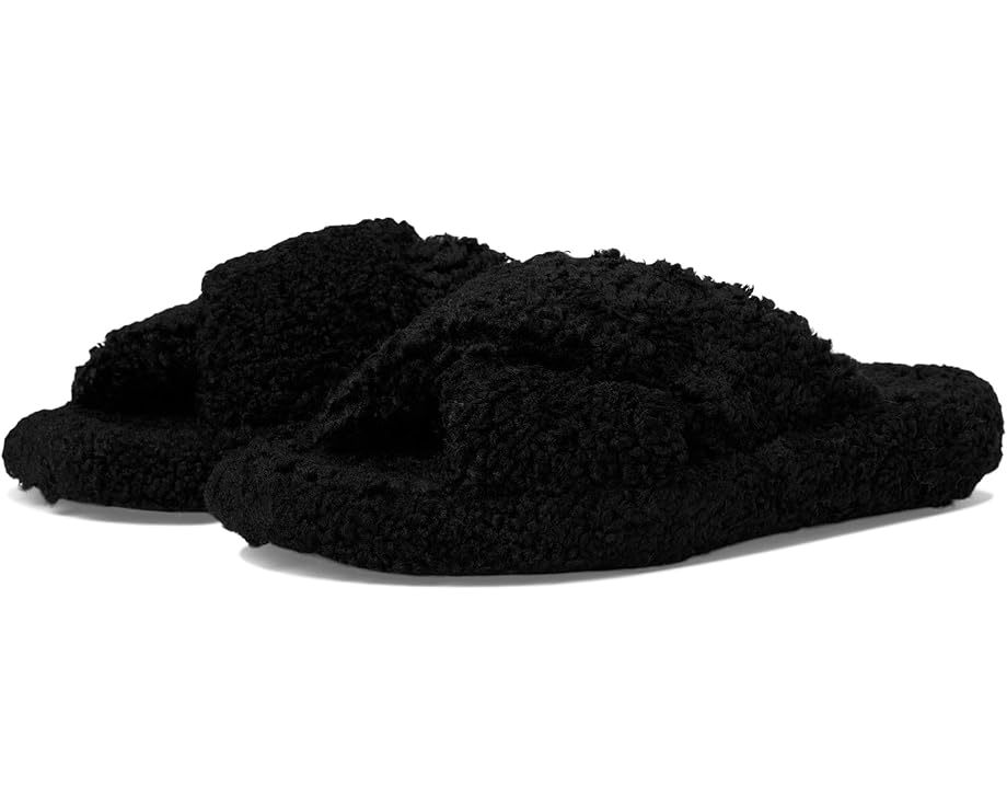 

Сандалии FitFlop Iqushion D-Luxe Padded Teddy Cross Slides, цвет All Black