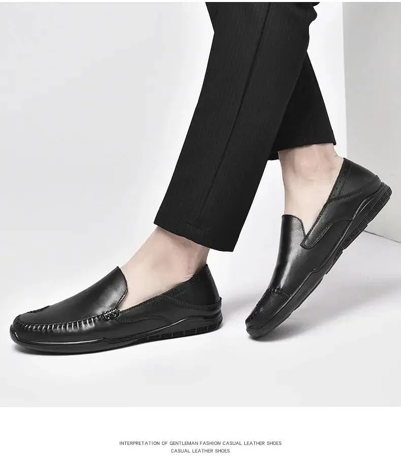 Мокасины кожаные Loafers Black PUGHGAETZF — фото 4