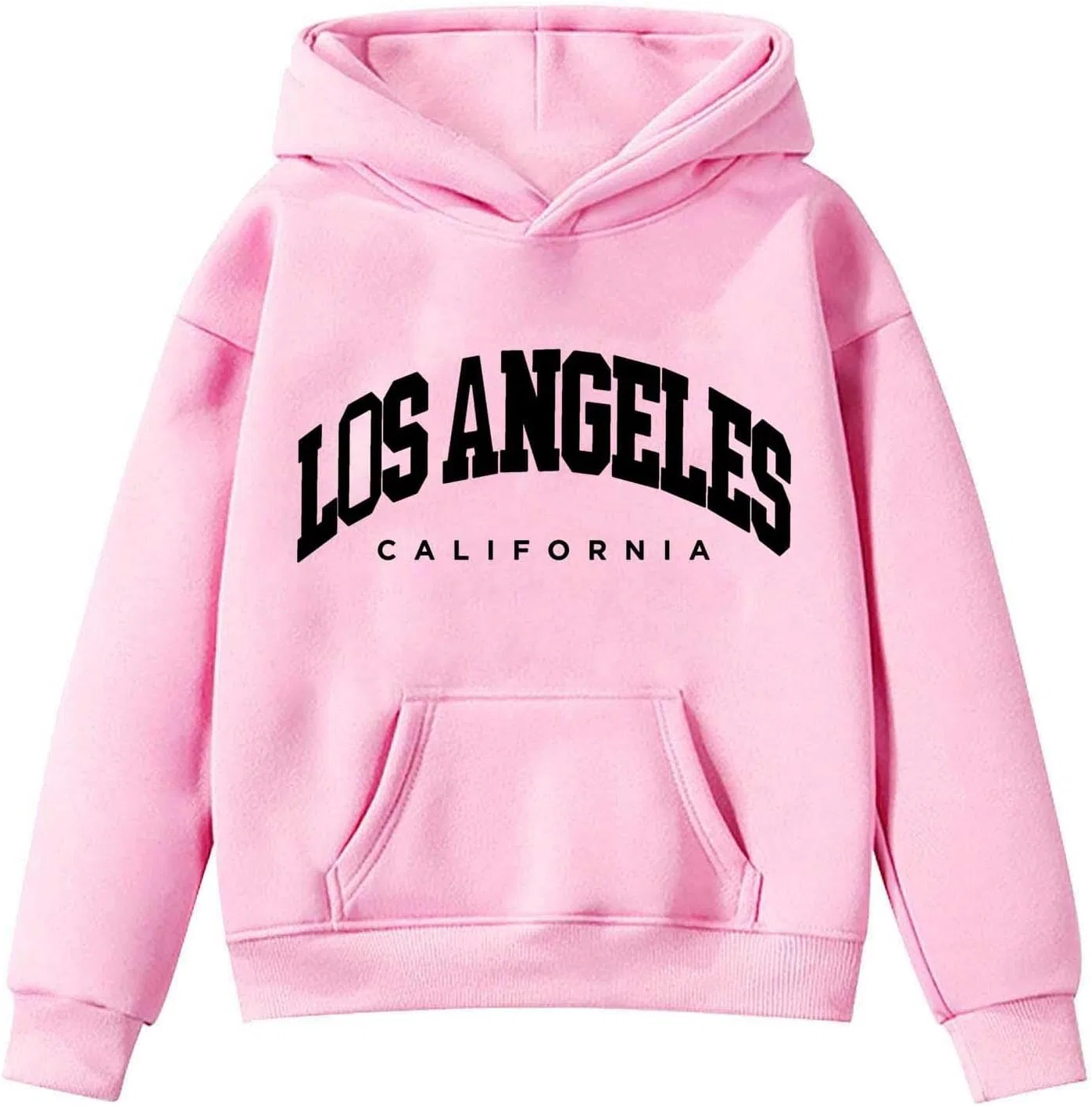 Детская худи оверсайз с принтом California, Generic, розовый — фото 3