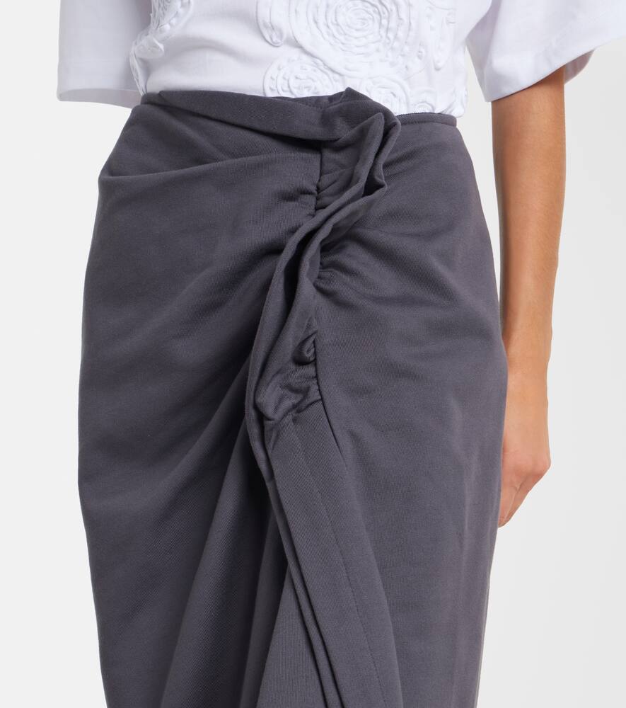 Расклешенная хлопковая юбка миди Dries Van Noten, Dark Grey — фото 4