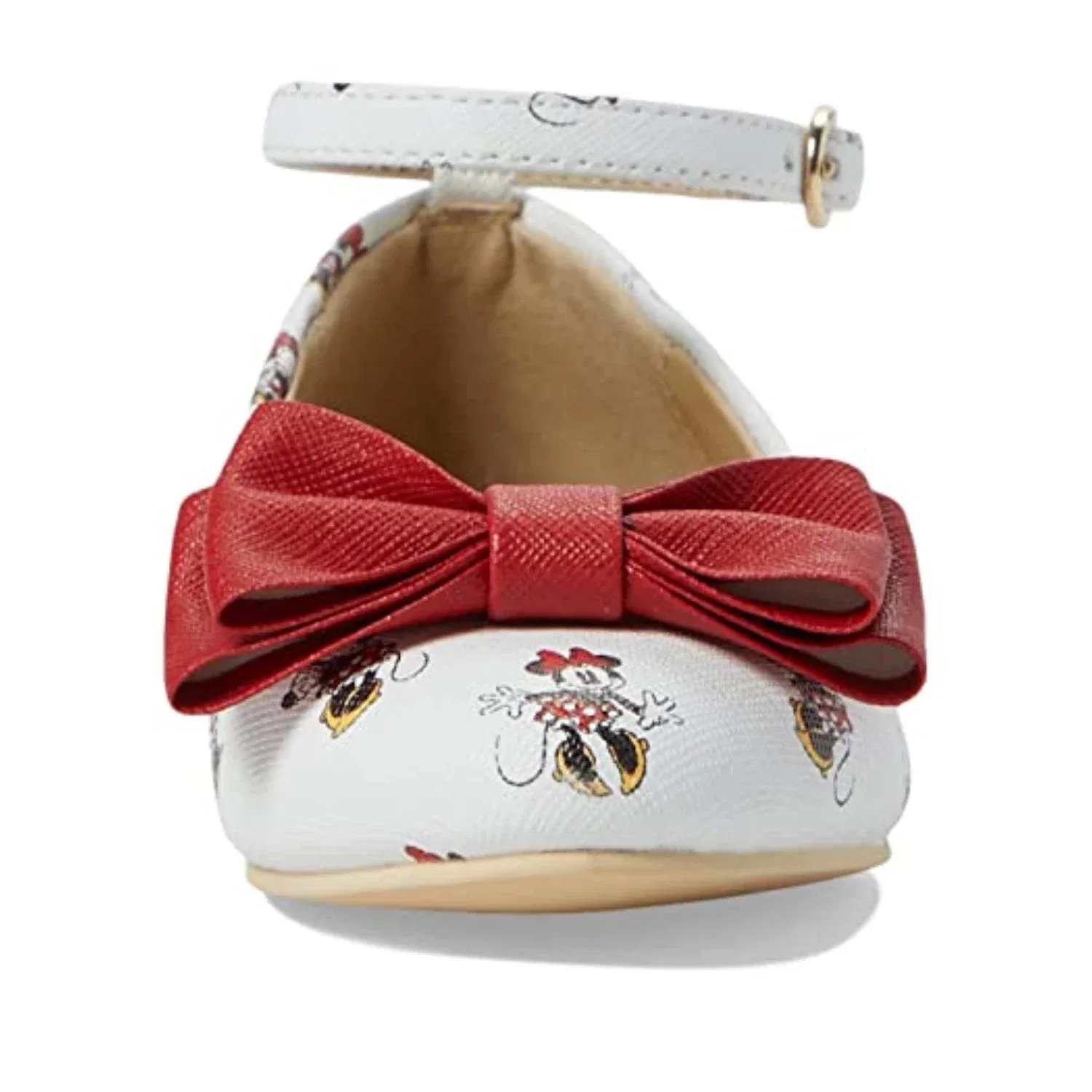 Детские туфли Janie and Jack Minnie Mouse Flat White с бантиком и ремешком на щиколотке ZAP1219 — фото 2