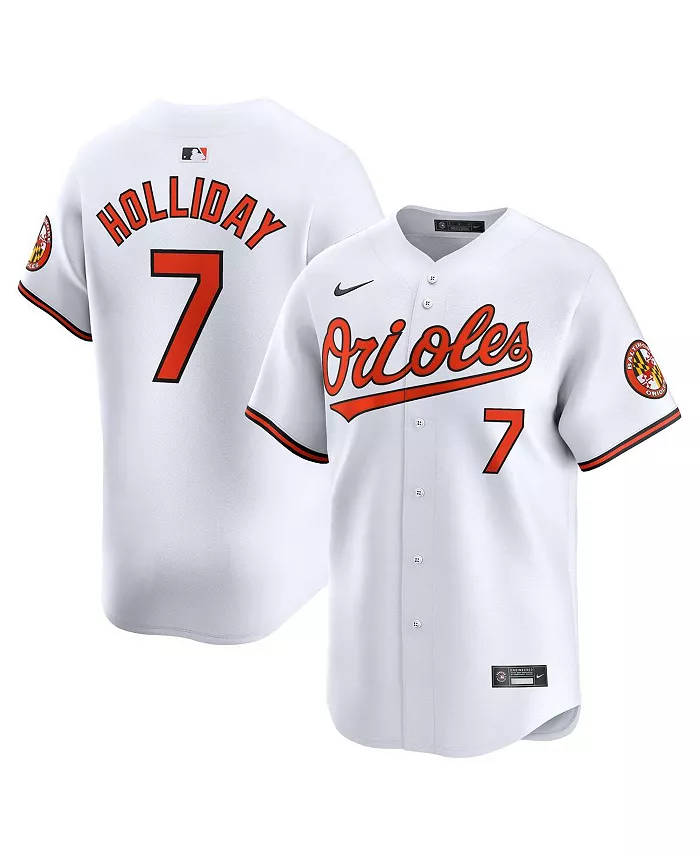 

Мужская белая лимитированная джерси Baltimore Orioles с именем игрока Jackson Holliday (домашняя форма) Nike