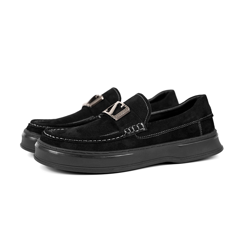 Mo Xu Мужские повседневные кроссовки Low Top черные, цвет Black — фото 4