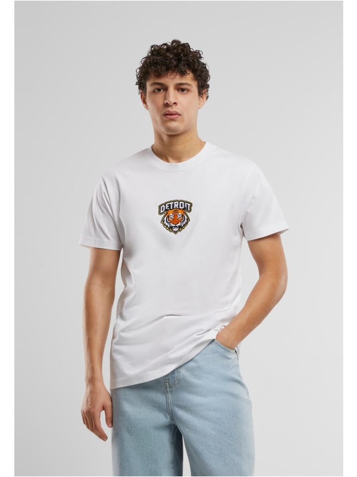 

Футболка с нашивкой Detroit Tiger Head белого цвета Mister Tee