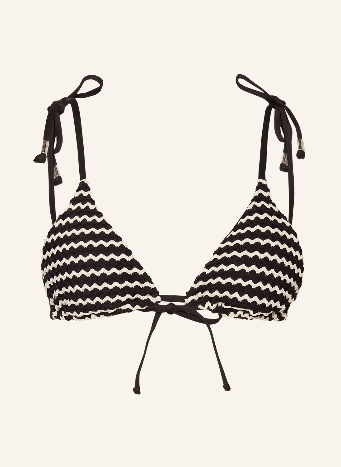 

Треугольный топ бикини mesh effect SEAFOLLY, черный/белый
