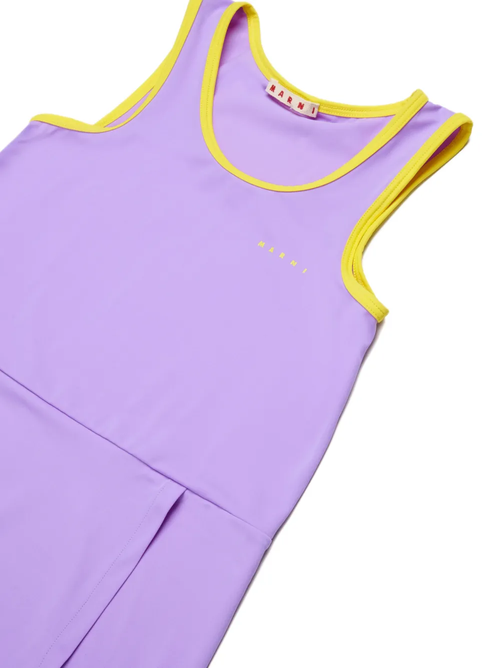 Купальник с контрастной отделкой Marni Kids, фиолетовый — фото 4