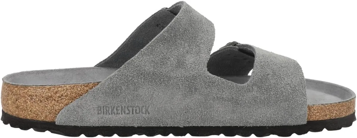 Сандалии Birkenstock Arizona SFB, унисекс, для взрослых, открытые, мягкие, стандартный размер, серый — фото 3