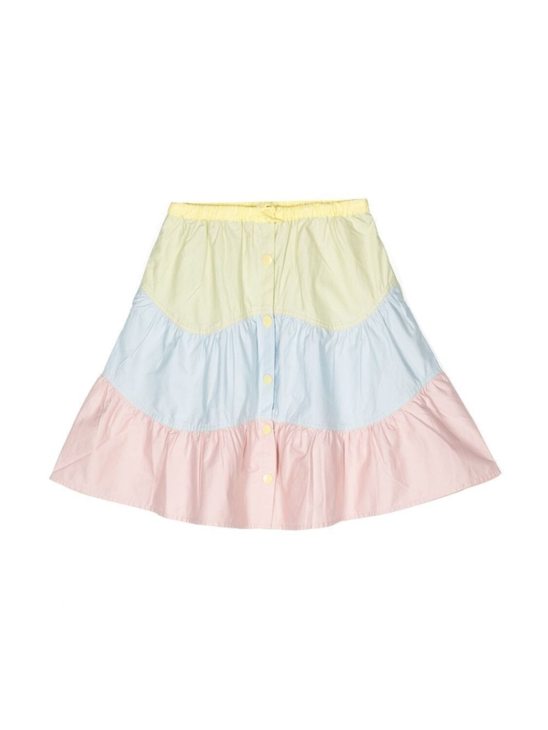 

Stella McCartney Kids ярусная юбка в полоску, желтый