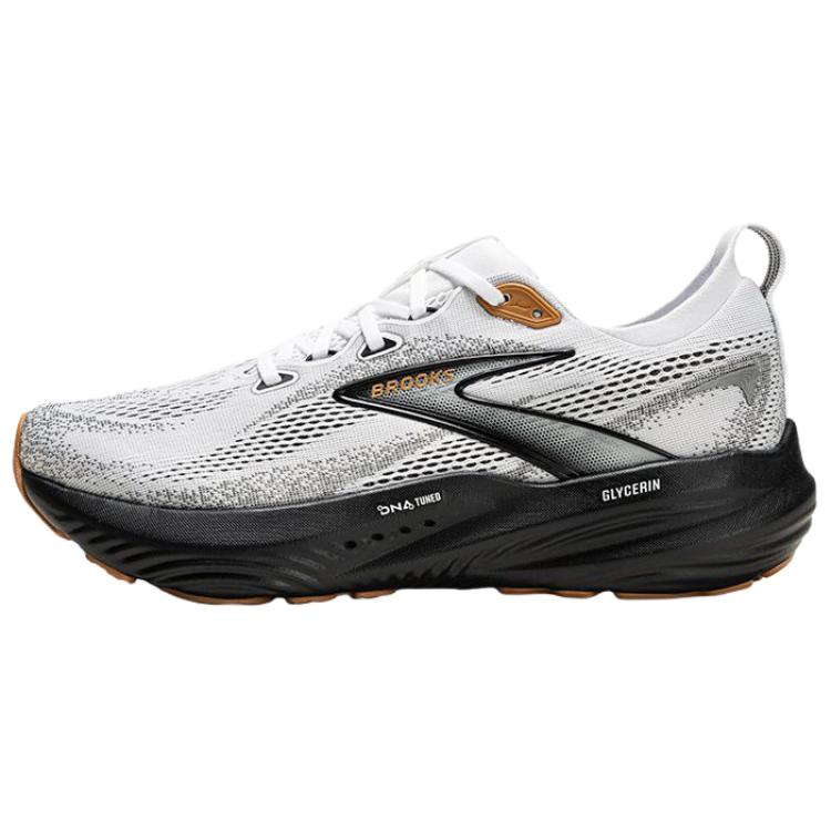 

Brooks Кроссовки для бега Glycerin 22 с противоскользящей подошвой, износостойкие, мужские, белые, серые