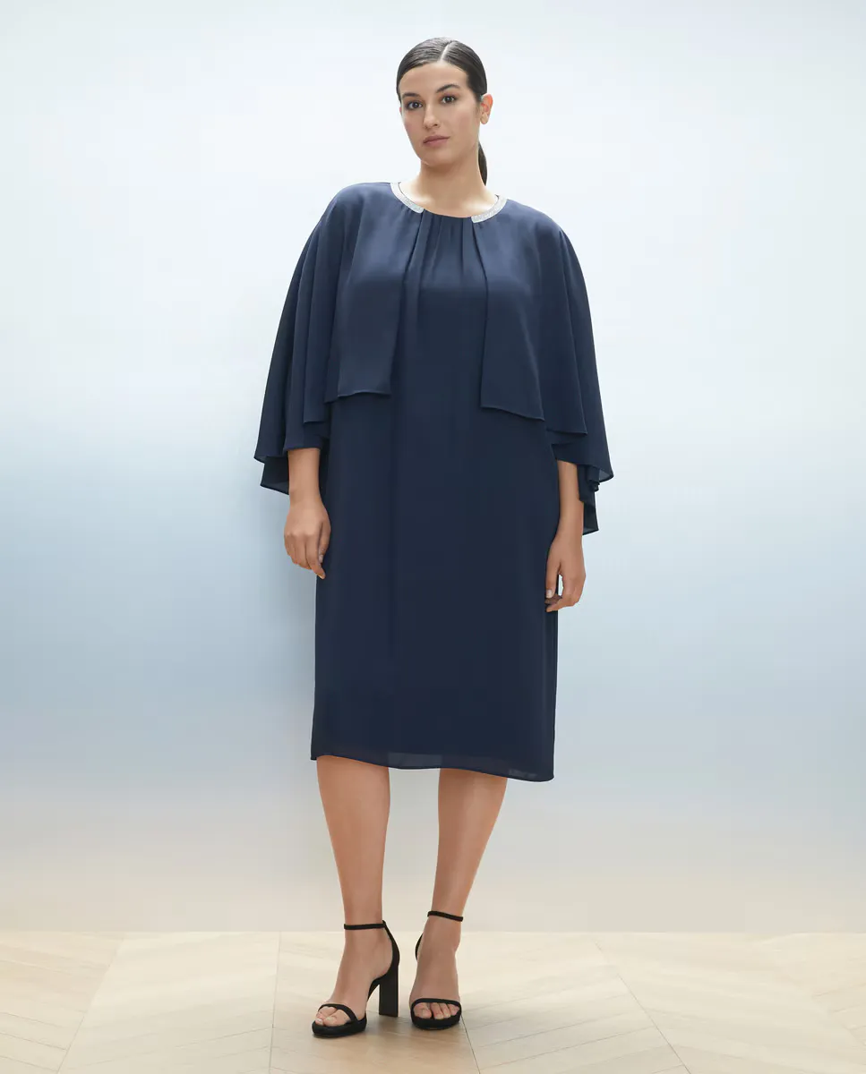 

Вечернее платье с накидкой Couchel, темно-синий