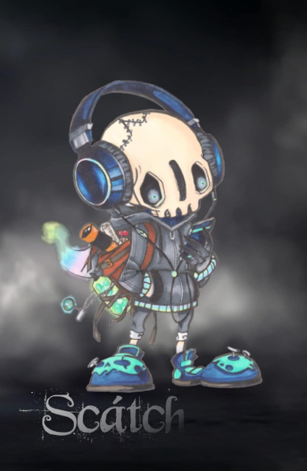 

LittleSkeletonScáth on your journey: [Black Edition] Tagebuch Notizbuch Journal Notebook | 240 schwarze Seiten Standardpapier | Hardcover im Format A5 13,97 x 21,59 cm (5,5" x 8,5") (German Edition) (Independently published)