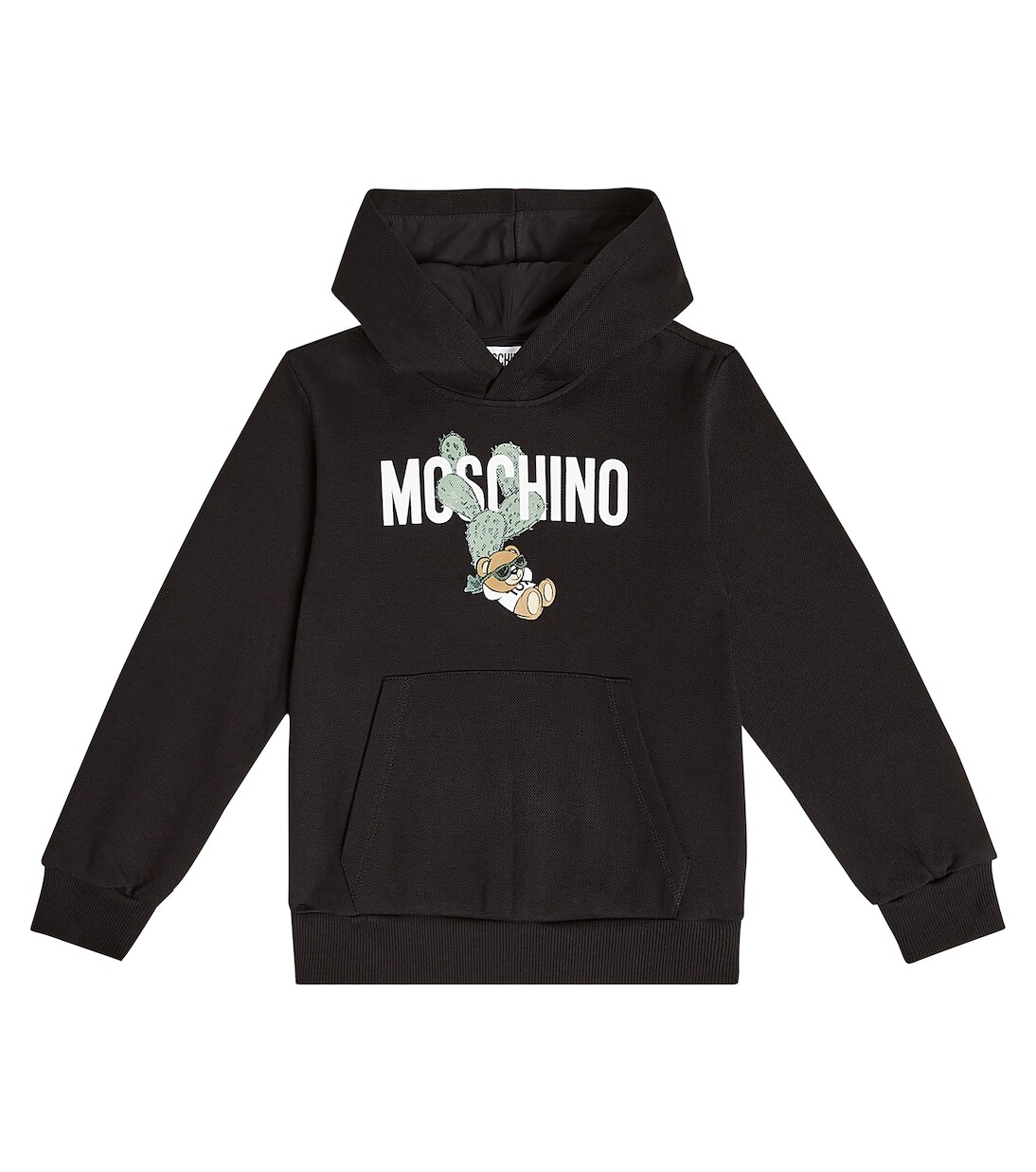 

Худи teddy bear из хлопка Moschino, черный