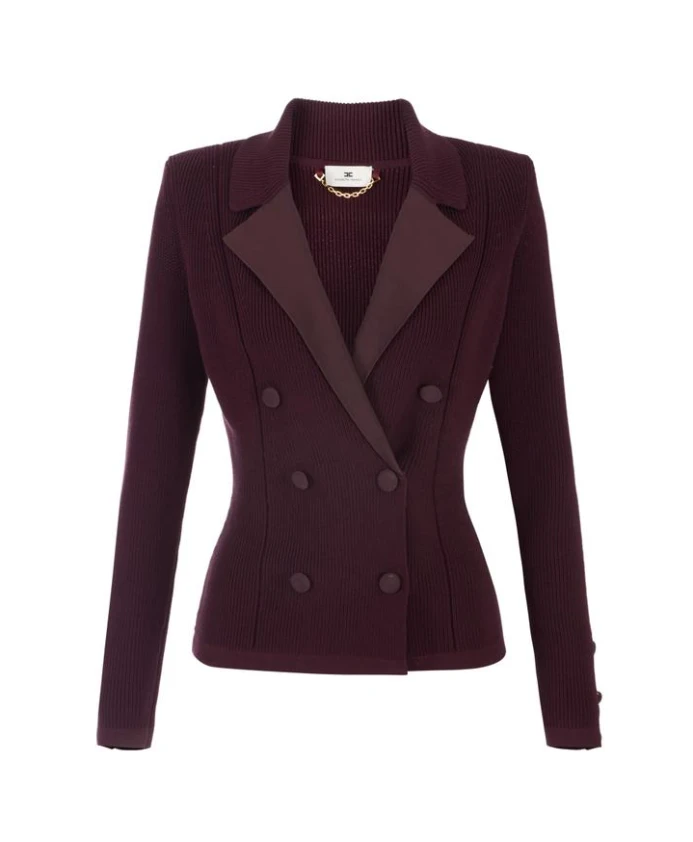 

Кардиган с блестящими вискозными деталями Elisabetta Franchi, фиолетовый