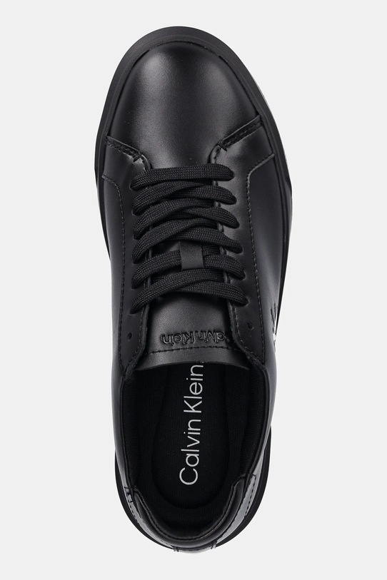 Кроссовки Basket Lace Up из кожи Calvin Klein, черный — фото 4