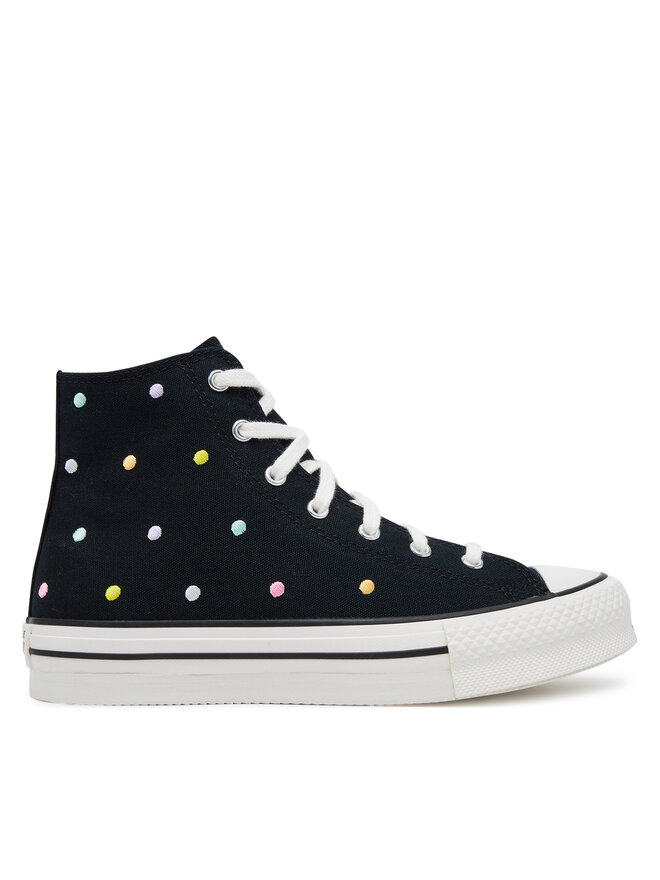 Кроссовки из ткани Chuck Taylor All Star Lift Polka Dots Platform A12608C Converse, черный