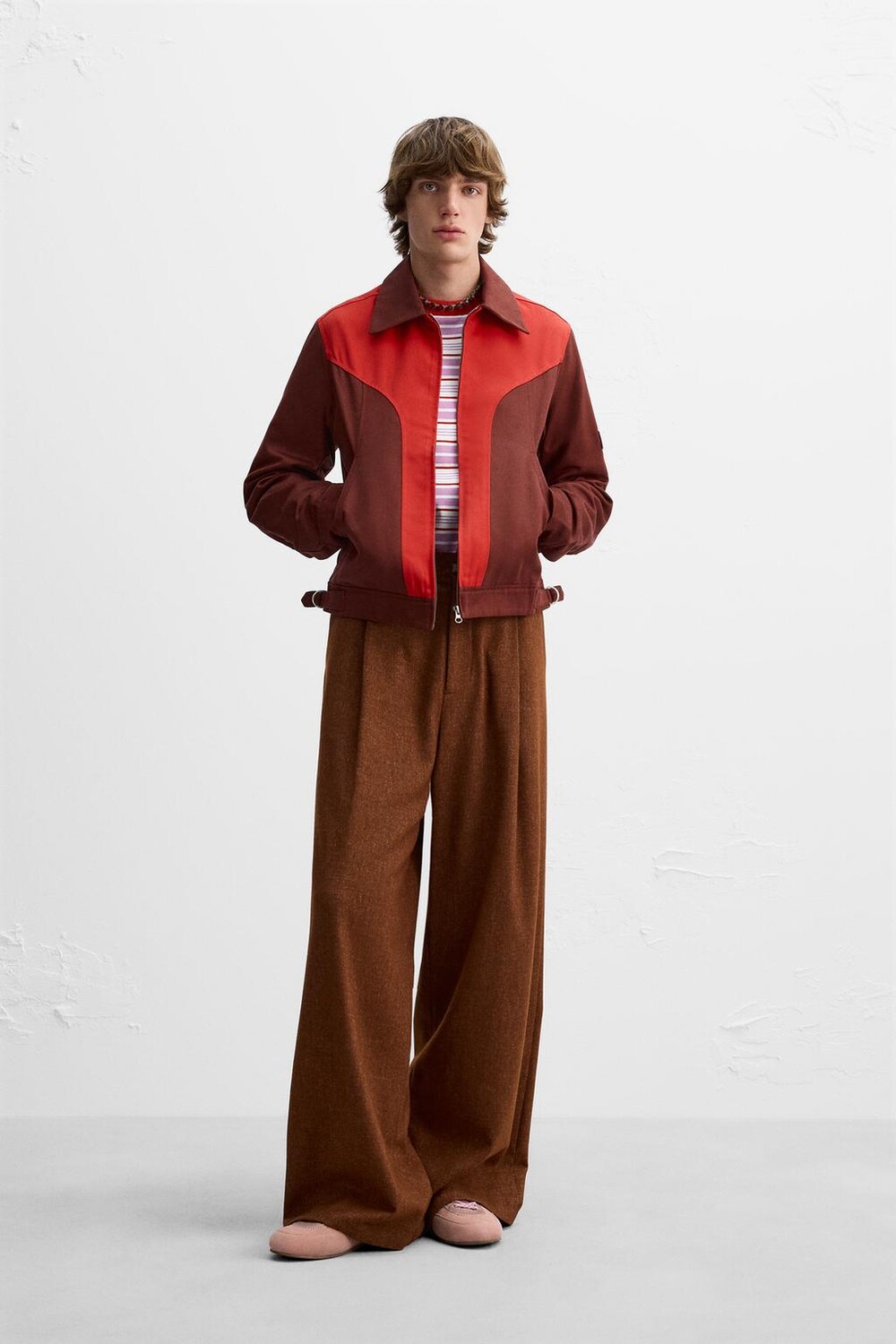 

Куртка в цветных блоках x harry lambert ZARA, красный