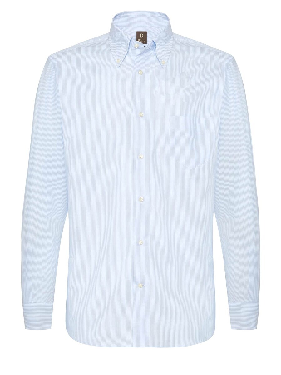

Деловая рубашка Boggi Milano Regular fit Business Shirt, светло-синий