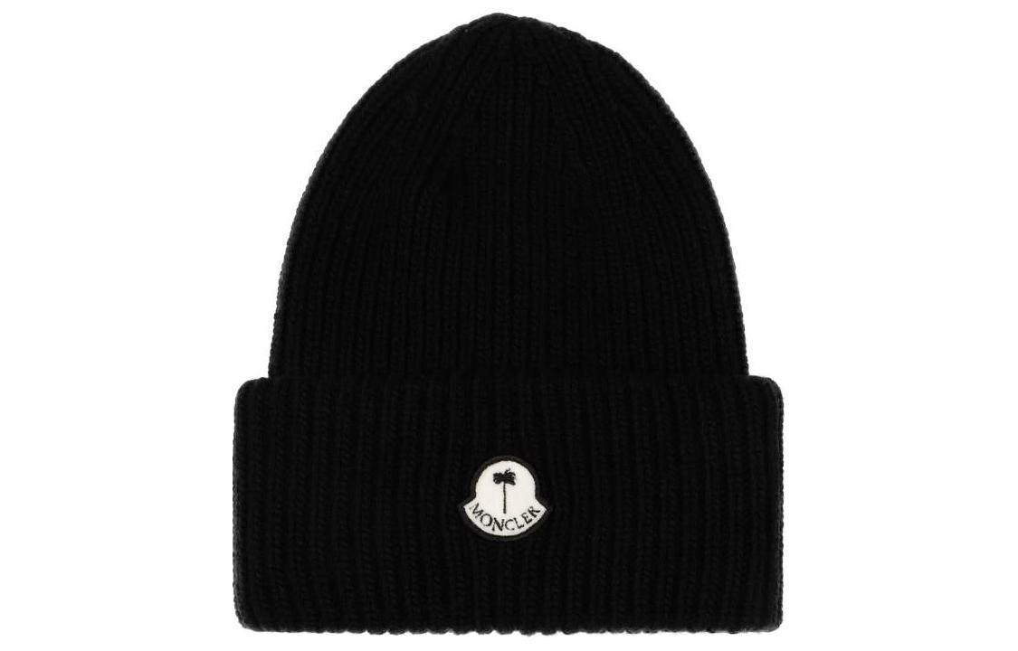 

MONCLER GENIUS Шерстяная мужская шапка-бини черная, Black
