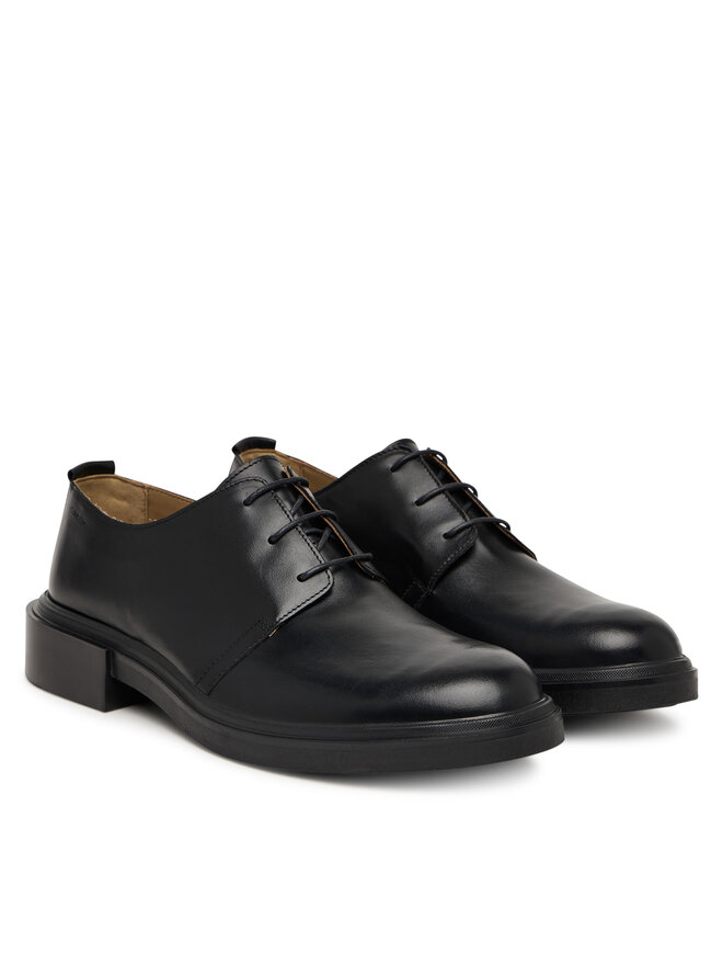 Полуботинки Calvin Klein Cupped Postman Derby Laceup Lth HM0HM01996, черный — фото 2