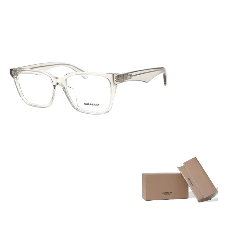 

Burberry Квадратная оправа для очков прозрачная серая, Transparent Gray