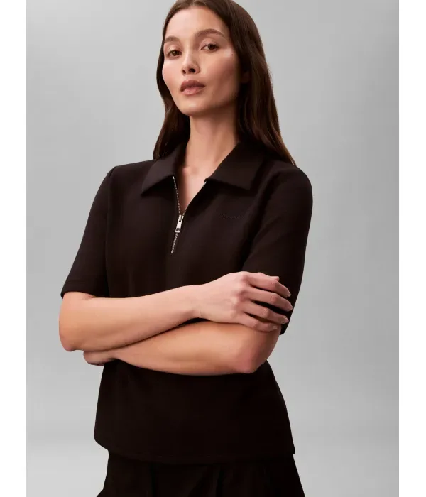Поло Spacer slim fit Calvin Klein, черный — фото 4