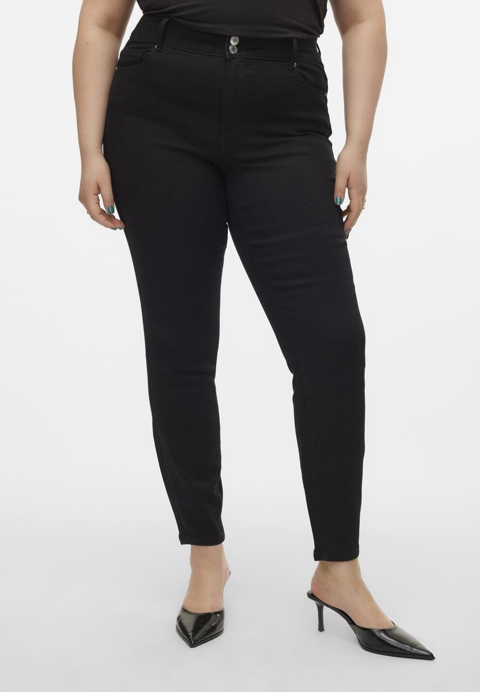 

Джинсы Skinny Fit VMCSOPHIA BUTTON Vero Moda Curve, цвет black denim