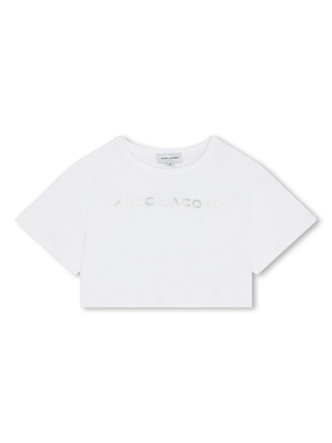 

Marc Jacobs Kids укороченная футболка с логотипом, белый