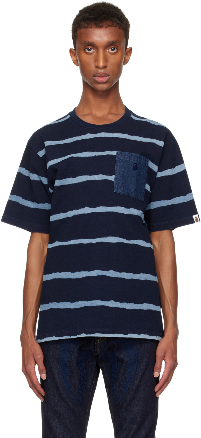 

Футболка свободного кроя с принтом Navy Discharge BAPE