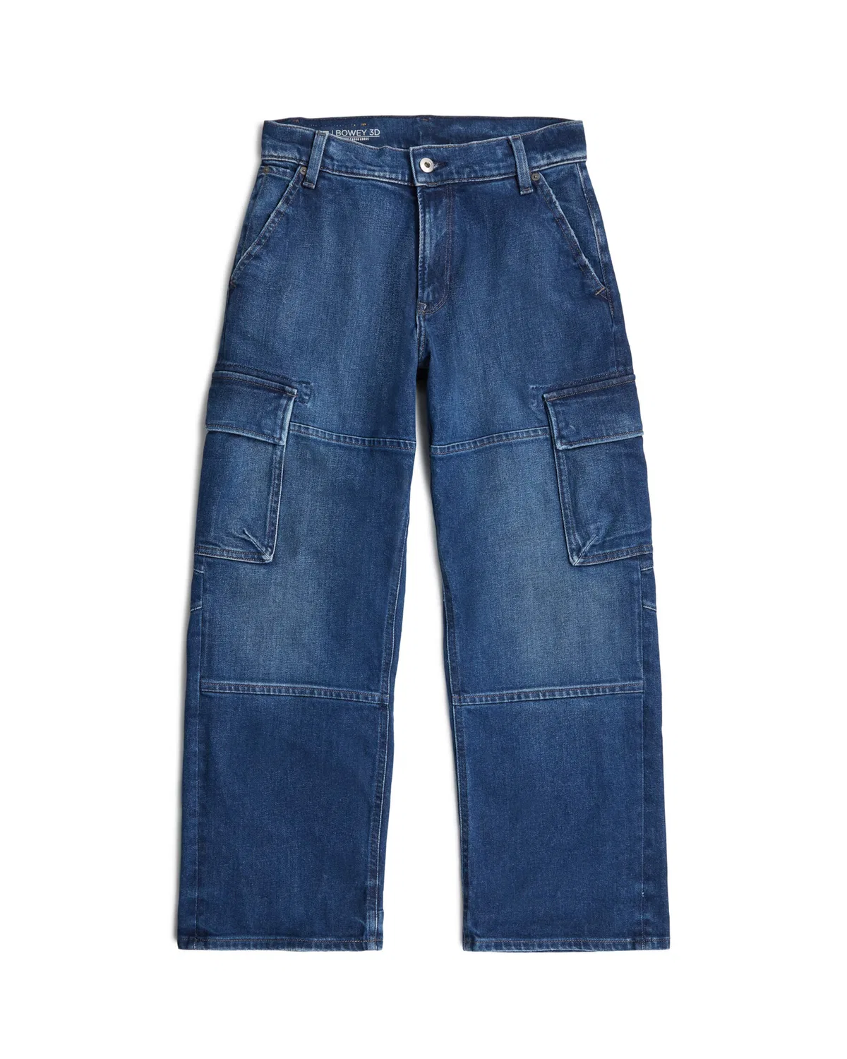 Джинсы G-Star свободного кроя Girls Bowey Extreme Cargo Loose Jeans синего цвета