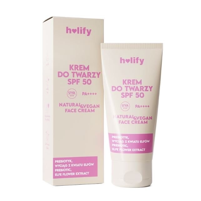 

Holify, Крем для лица с пребиотиком, SPF 50, 50 мл