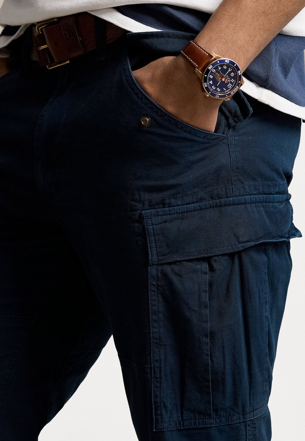 

Брюки карго SLIM FIT CANVAS CARGO PANTS Polo Ralph Lauren, темно-синий