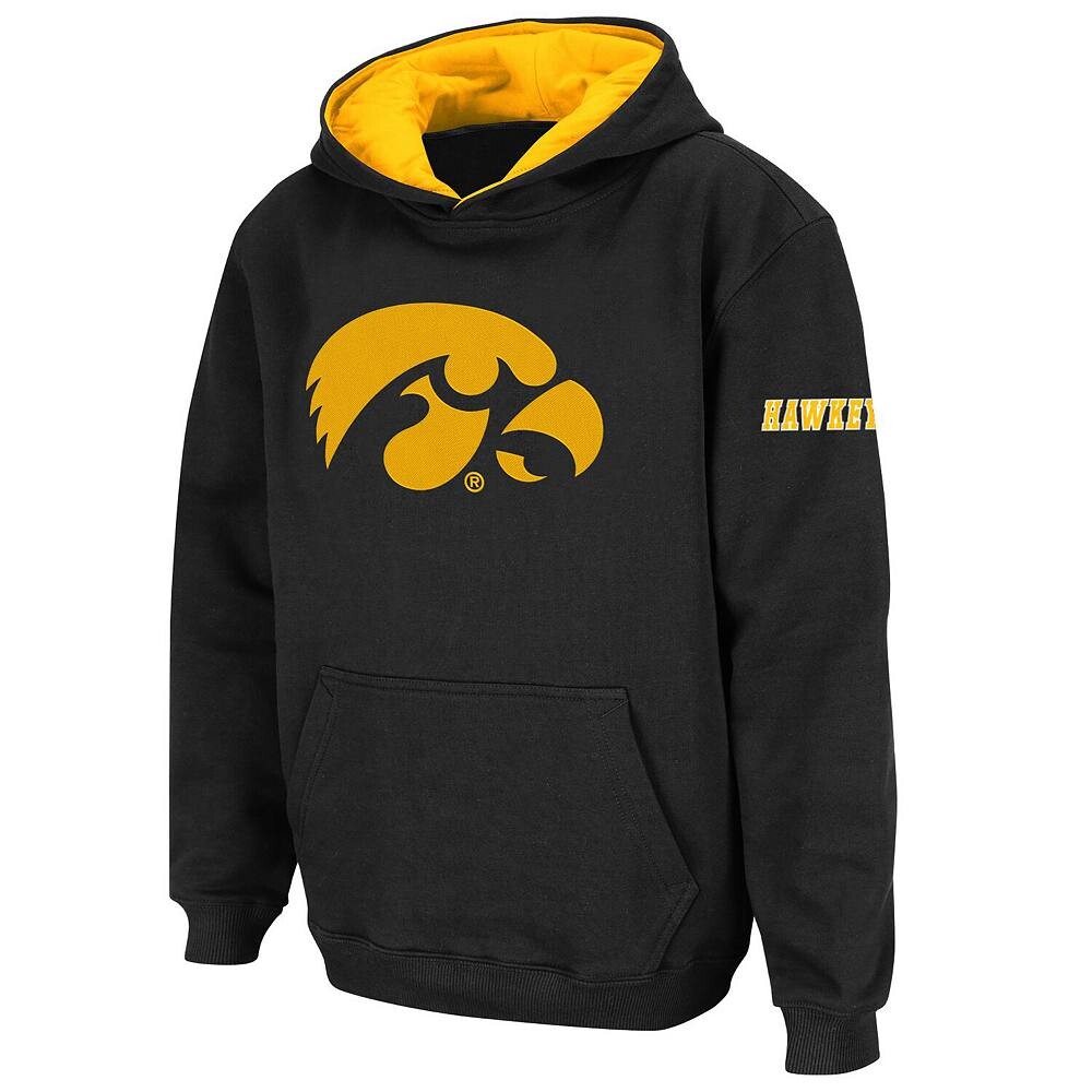черный пуловер с капюшоном и большим логотипом Youth Stadium Athletic Iowa Hawkeyes Colosseum, цвет Iwa Black — фото 2
