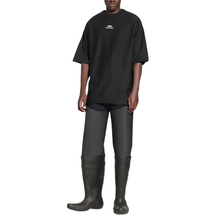 Футболка Balenciaga 3B Sports Icon Flat T-Shirt 'Black', черный — фото 4