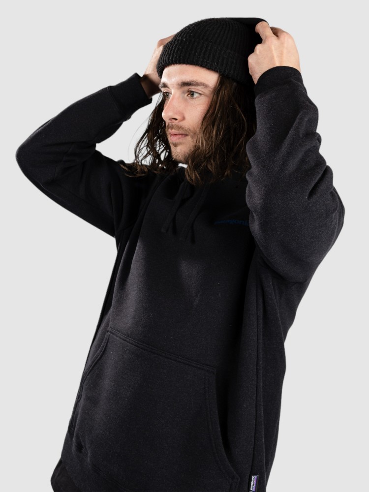 Худи Patagonia Boardshort Logo Uprisal Hoodie, ink black — фото 4