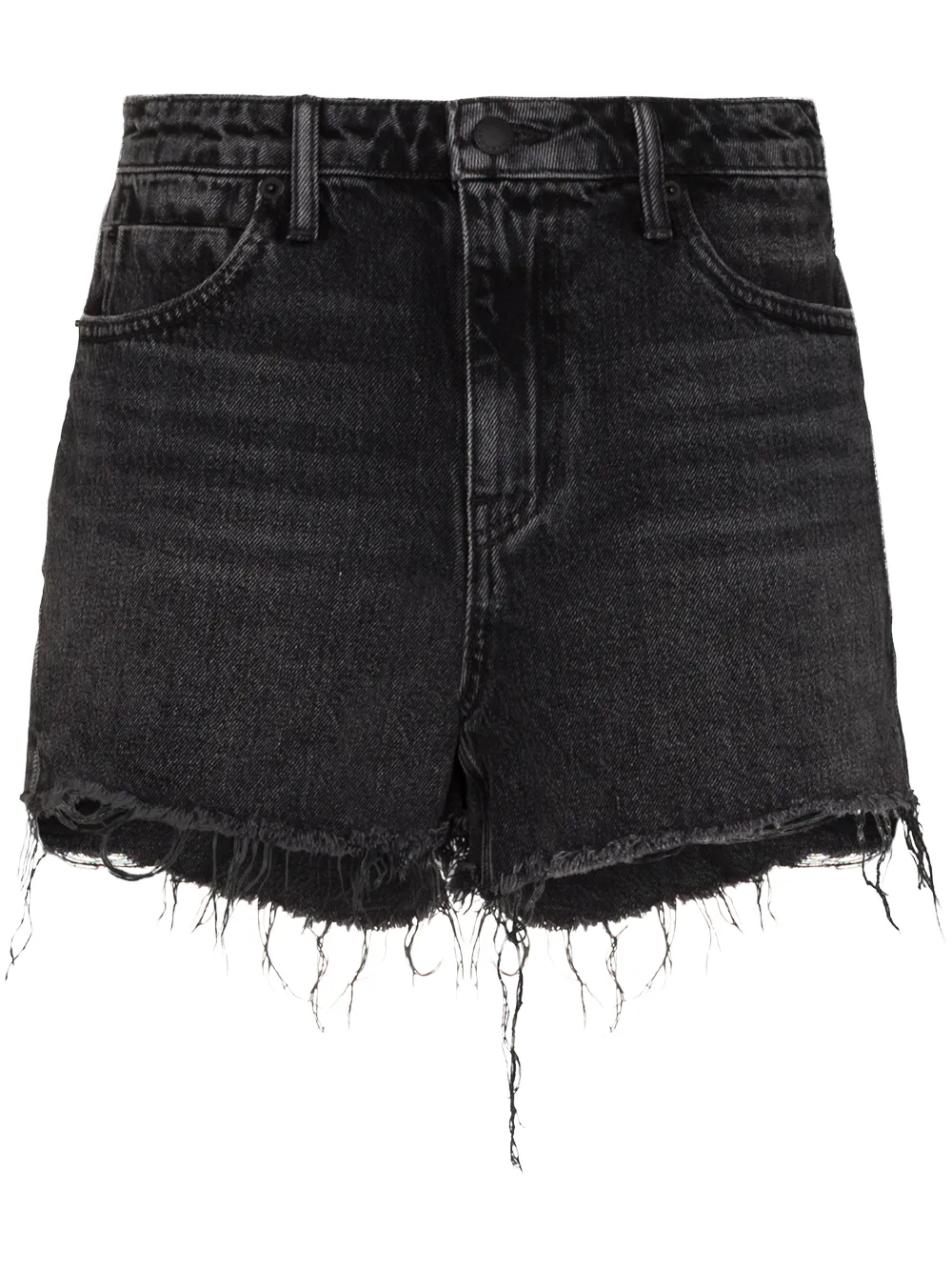 

Джинсовые шорты с необработанными краями Alexander Wang, черный