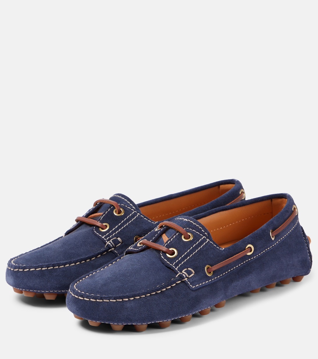Туфли-лодочки Gommino Bubble из замши Tod's, Galassia — фото 4