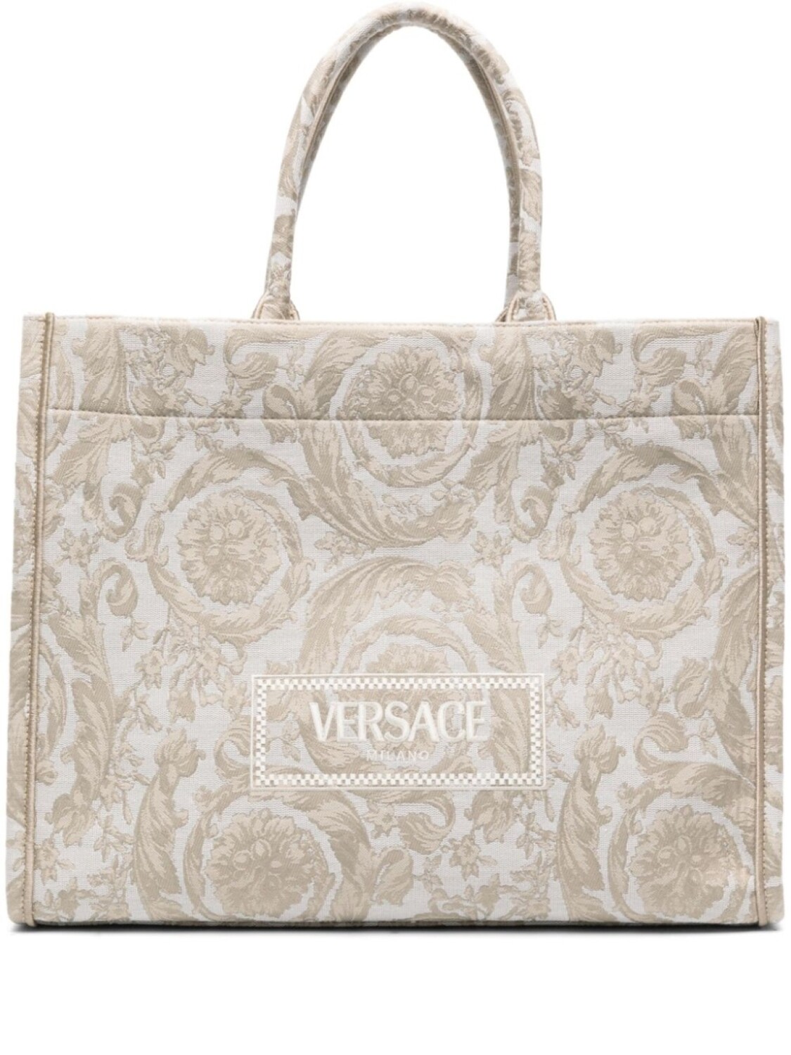 

Большая сумка-тоут Versace Barocco Athena, нейтральный цвет