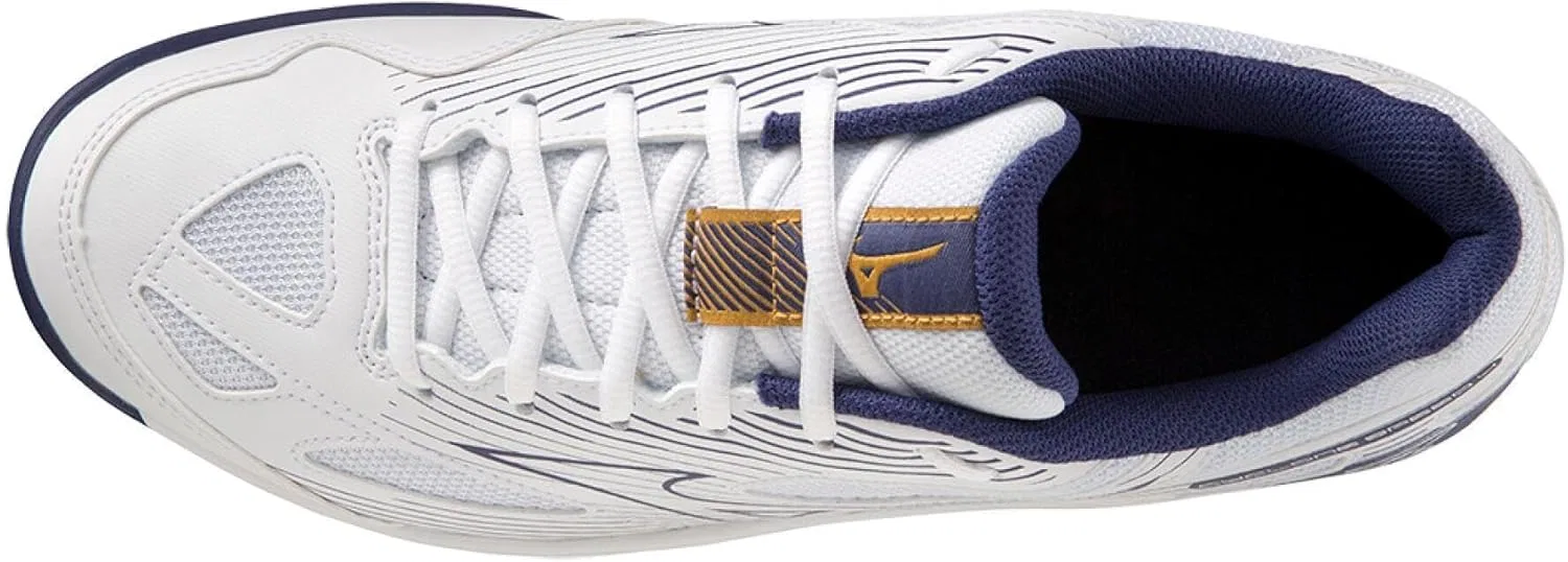 Волейбольные кроссовки Mizuno Cyclone Speed ​​4 унисекс, White Blueribbon Mp Gold — фото 3