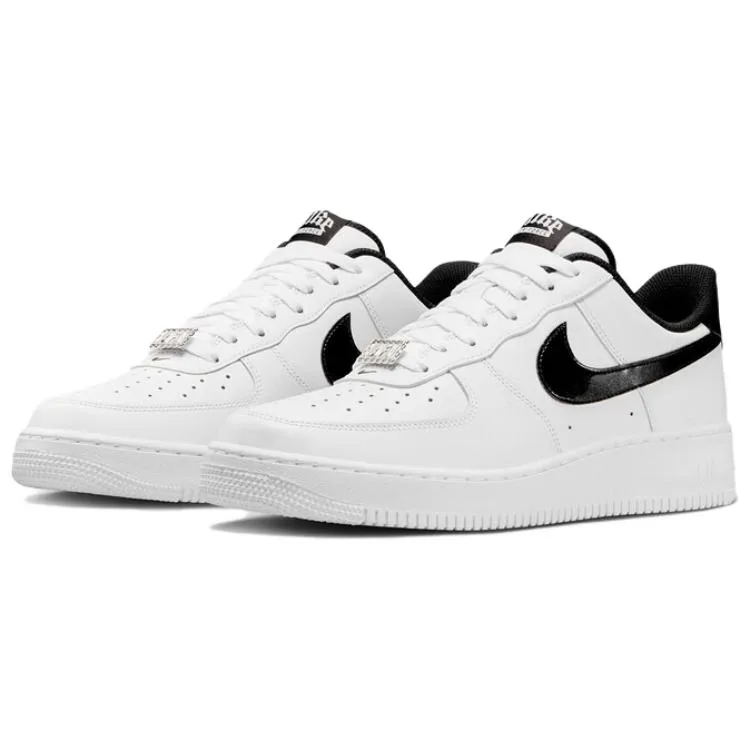 Nike Кроссовки Air Force 1 Breathable Low top мужские бело-черные — фото 4