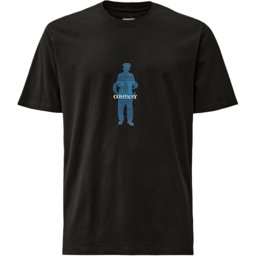 

Футболка C.P.Company с рубчиком в стиле британского моряка, черная